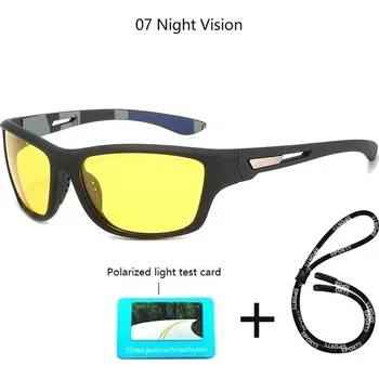 Sportovní polarizační sluneční brýle s řetízkem UV400 - 07 Noční vidění