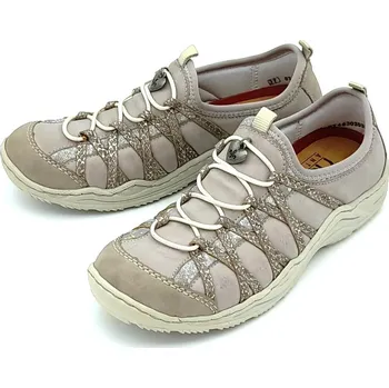 Dámské polobotky Dámské polobotky L0559 Rieker šedé Barva: grau, Velikost: 37