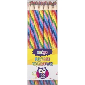 Set školních potřeb Kredki tęczowe wielokolorowe (36szt) STRIGO