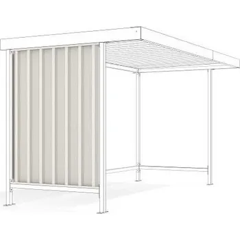 Přístřešek na auto Boční stěna pro univerzální přístřešek jednostranný, trapézový plech