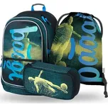 Školní set BAAGL 3 SET CORE FOTBAL UNI Mix, Tmavě zelená