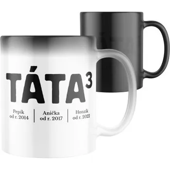 Magický keramický hrnek s potiskem Táta na 3