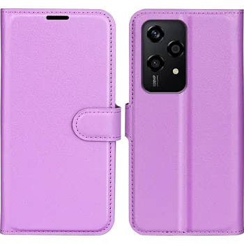 Pouzdro na mobilní telefon Litchi knížkové pouzdro na Honor 200 Lite 5G - fialové