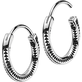 Náušnice Steel Edge Náušnice kroužky z chirurgické oceli 4859