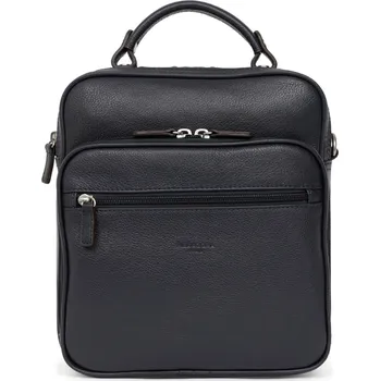 Pánská aktovka Pánská kožená taška přes rameno Hexagona Faute - černá