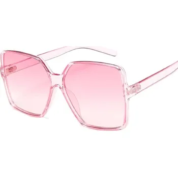 Velké černé sluneční brýle dámské - růžový