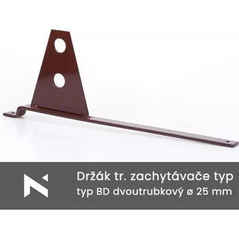 Držák trubkového zachytávače typ BD 350 - dvoutrubkový Červenohnědá 3009 35 mm