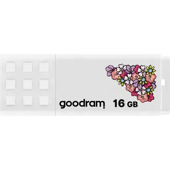 USB flash disk Flash disk GOODRAM UME2 16GB bílý s květy