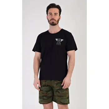 Pánské pyžamo Vienetta MAN Pánské pyžamo šortky Air Barva: Černá, Velikost: L