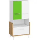 Regál LEPON 65N, dub artisan/bílá/zelená, 5 let záruka + vyzvednutí ZDARMA