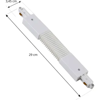 Bodové svítidlo Konektor Lindby Flex Linaro, bílý, 1-fázový systém bílá