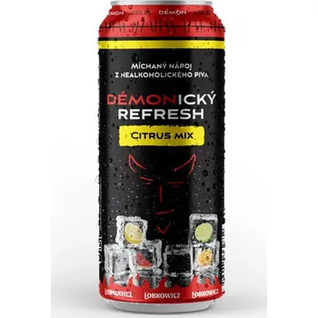 Pivo Démonický Refresh Nealko Citrus Mix 18x0,5l - plech