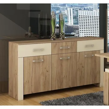 Komoda Komoda střední AKIVIDU mat, craft zlatý/krém, 5 let záruka + vyzvednutí ZDARMA