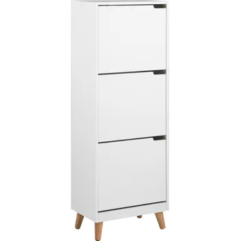 Botník Botník Mitra, rám MDF bílý, 47x30x133,5 cm,