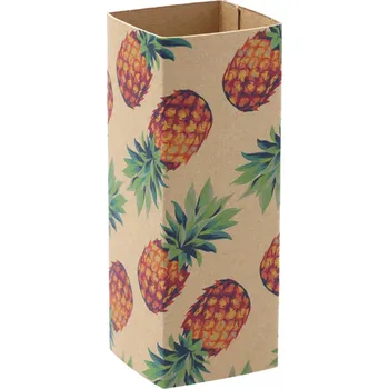 Jednorázové nádobí Reklamní CreaSleeve Kraft 276 papírový kraftový rukáv na zakázku, přírodní