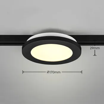 Lampička Trio Lighting LED světlo Camillus pro DUOline, černé, Ø 17 cm černá matná 1 x 9 W LED - Doprava zdarma