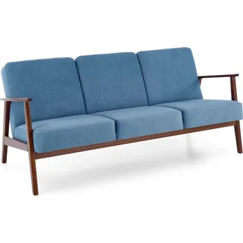 Pohovka Pohovka MILANO 3S, Modrý Castel 74/Tmavý Ořech