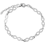 Zlatý náramek z bílého zlata Tina zdobený infinity a Brilliance Zirconia