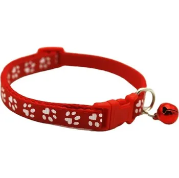 Obojek pro psa Nastavitelný barevný obojek pro kotě s přezkou - Červené
