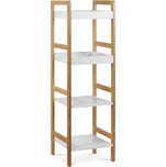 Regál VARADERO 4P typ 2, bambus/bílá + vyzvednutí ZDARMA