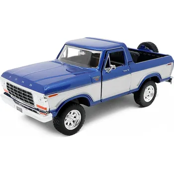 autíčko Ford Bronco 1978 modrá 1:24 - MOTORMAX Ford Bronco 1978 - kovový model auta
