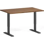 B2B Partner Výškově nastavitelný stůl, 120x80 cm, 1 motor, černá podnož, ořech