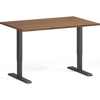 Psací stůl B2B Partner Výškově nastavitelný stůl, 120x80 cm, 1 motor, černá podnož, ořech