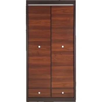 Šatní skříň Šatní skříň HADIR 2D, ořech tmavý + vyzvednutí ZDARMA