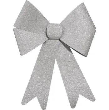 Keramický dřez Fééric Lights and Christmas Dekorativní mašle, třpytivá, šedá, 30 x 19 cm