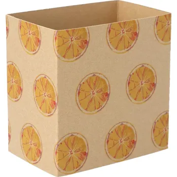 Jednorázové nádobí Reklamní CreaSleeve Kraft 467 papírový kraftový rukáv na zakázku, přírodní