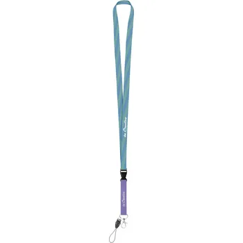 Reklamní Subyard 15 D lanyard se sublimací na zakázku, bílá