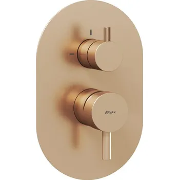 Podomítková baterie Ravak Espirit ES 065.60RGB.O2.RB07E 2-cestná bez tělesa, Rose Gold Brushed