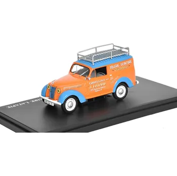 autíčko Javaquatre Fourgonnette Publicitaire Latapie 1:43 - Hachette časopis s modelem Renault Javaquatre Reklamní Dodávka Latapie - kovový model