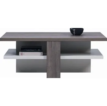 Konferenční stolek Konferenční stolek ALBIREO, dub sonoma truflový/bílý lesk + vyzvednutí ZDARMA