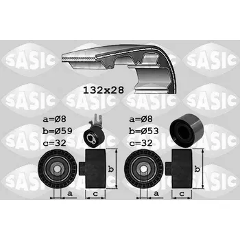 Rozvod motoru Sada rozvodového řemene, , SASIC, 1756078