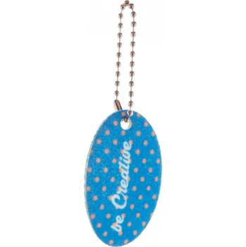 Reklamní Felty přívěšek na klíče na zakázku, ovál, bílá