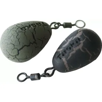 rybářské olovo TASKA Zátěž Pear s obratlíkem - Taska zátěže - Pear hruška 42g s obratlíkem