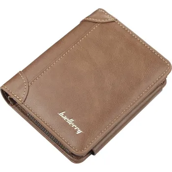 Peněženka Pánská kožená peněženka s nápisem Barva (Varianta): Hnědá