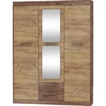 Skříň GATTON 3D2S, craft tobaco/craft zlatý, 5 let záruka +možnost VÝNOSU + vyzvednutí ZDARMA