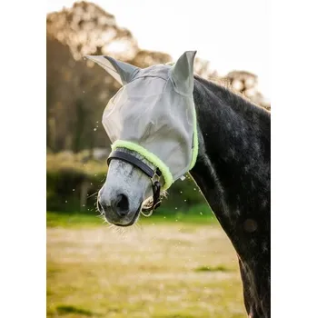 Koňská maska proti hmyzu AMIGO Maska proti hmyzu Amigo, s ochranou uší, silver/lime PONY