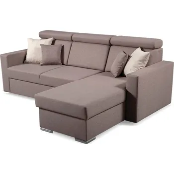 Sedací souprava Rohová sedačka VALLEY, světle hnědá látka + vyzvednutí ZDARMA