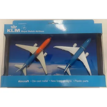 Plastikový model PPC Holland - KLM Boeing B787 a B777 Orange pride, dětská sada