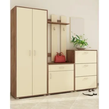 Předsíňová stěna Předsíň LONGFORD, craft tobaco/krém, 5 let záruka +možnost VÝNOSU + vyzvednutí ZDARMA