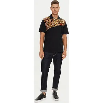 Pánská košile Just Cavalli Polokošile 76OAG6R2 Černá Regular Fit M