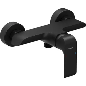 Vodovodní baterie Sprchová nástěnná baterie Ravak Flat FL 032.20BL bez sprchového setu, černá