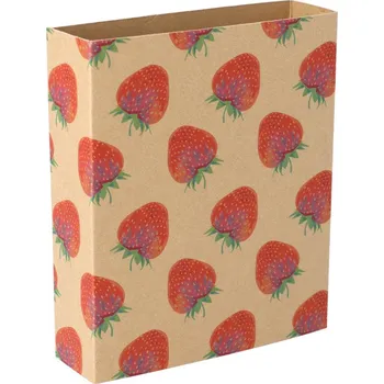 Jednorázové nádobí Reklamní CreaSleeve Kraft 377 papírový kraftový rukáv na zakázku, přírodní