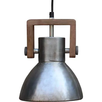 PR Home Ashby Single závěsné světlo Ø19cm stříbrná hnědá, stříbrná 1 x 25 W - Doprava zdarma