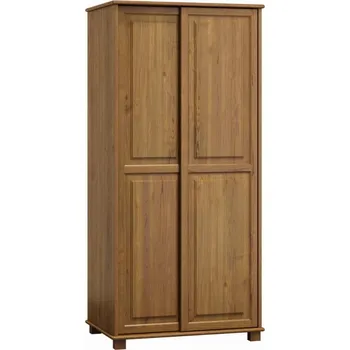 Šatní skříň Skříň šatní 2D BHAGIRA 6, šíře 80 cm, masiv borovice, moření: dub + vyzvednutí ZDARMA