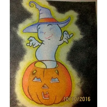 Šablona na pískový obrázek - Duch