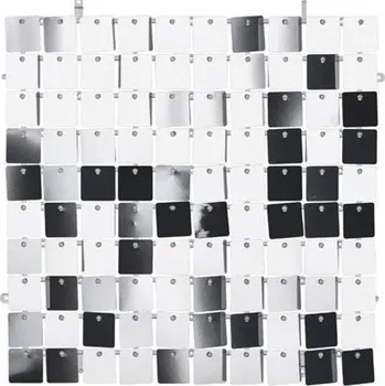 Party dekorace PartyDeco Panel dekorační, stříbrná barva, 30x30 cm